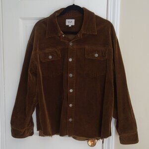 HUF Brown Corduroy Button Front Jacket – Men’s Small